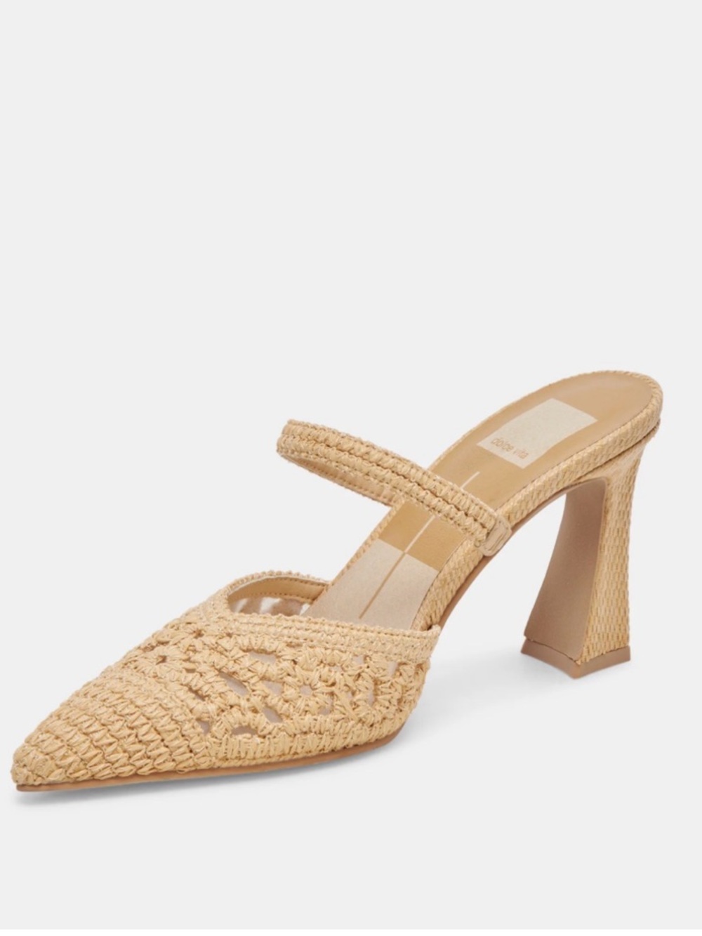 dolce vita nassau heels in natural raffia